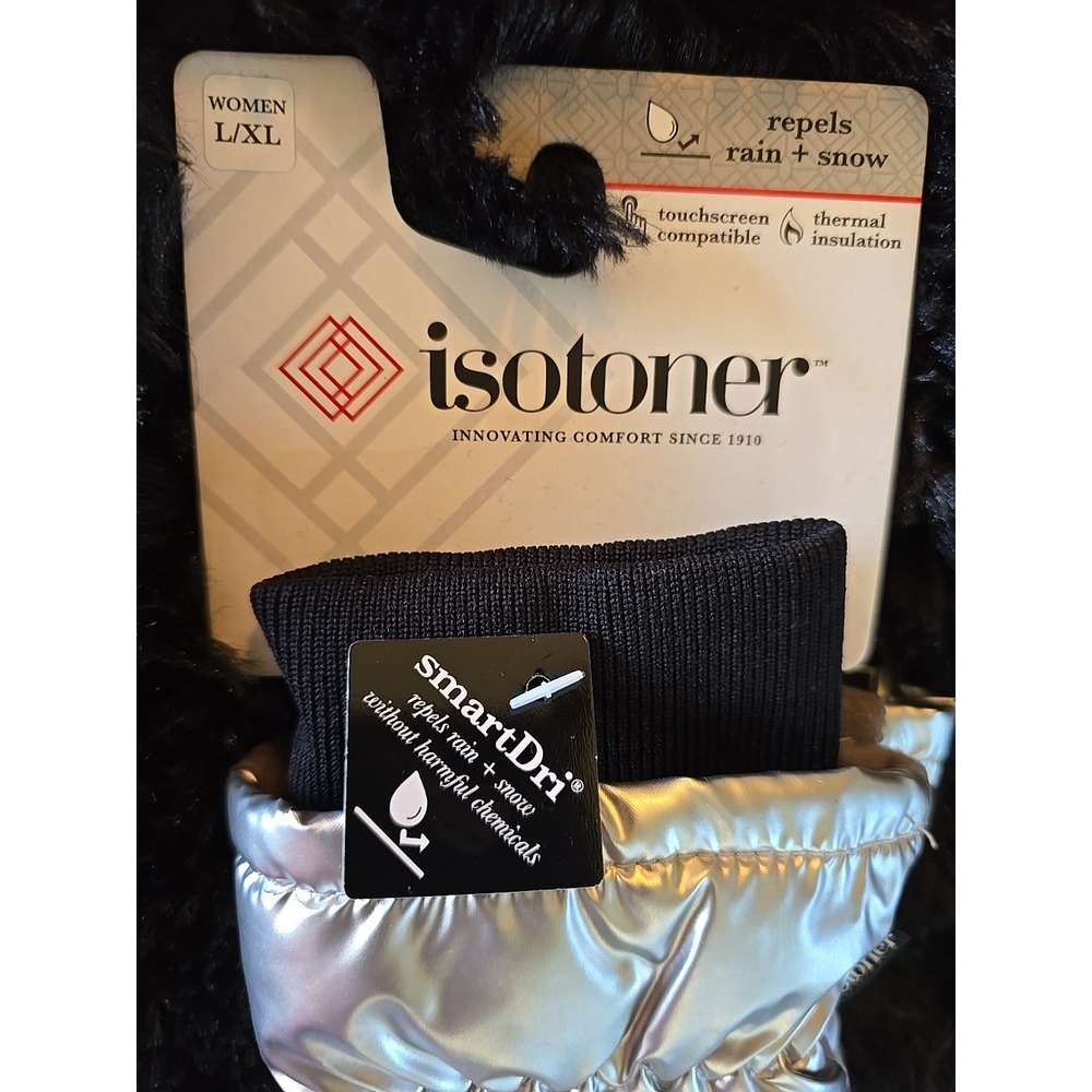 Isotoner Signature Women's Sleek Heat Flip Touchscreen Mitten Magnetic Hold open - Picture 3 of 16